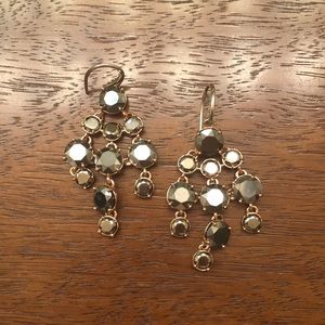 Fossil dangling metallic earrings